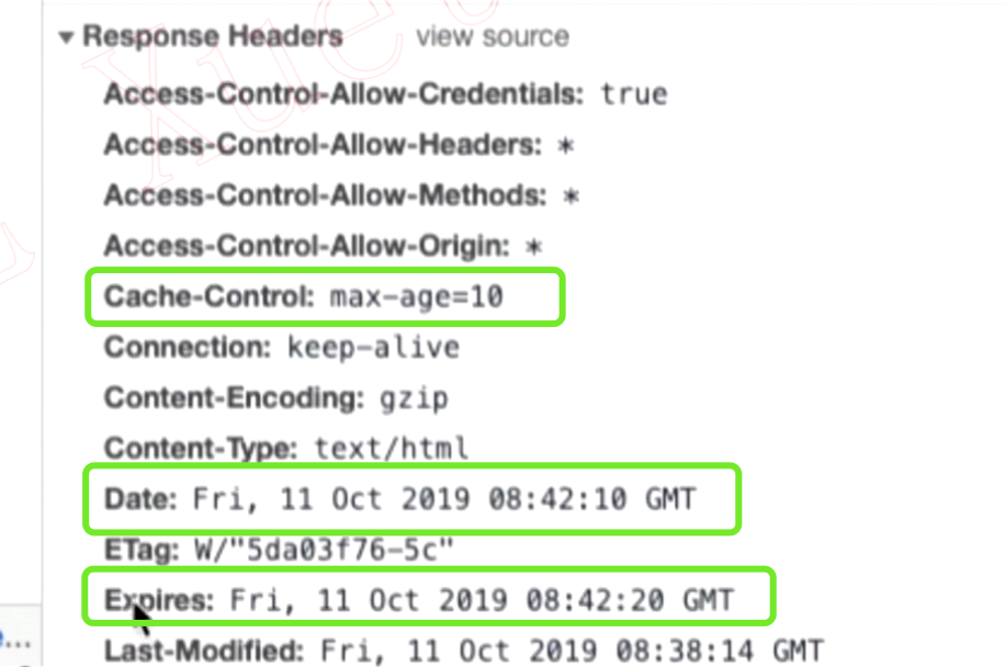 header显示过期时间